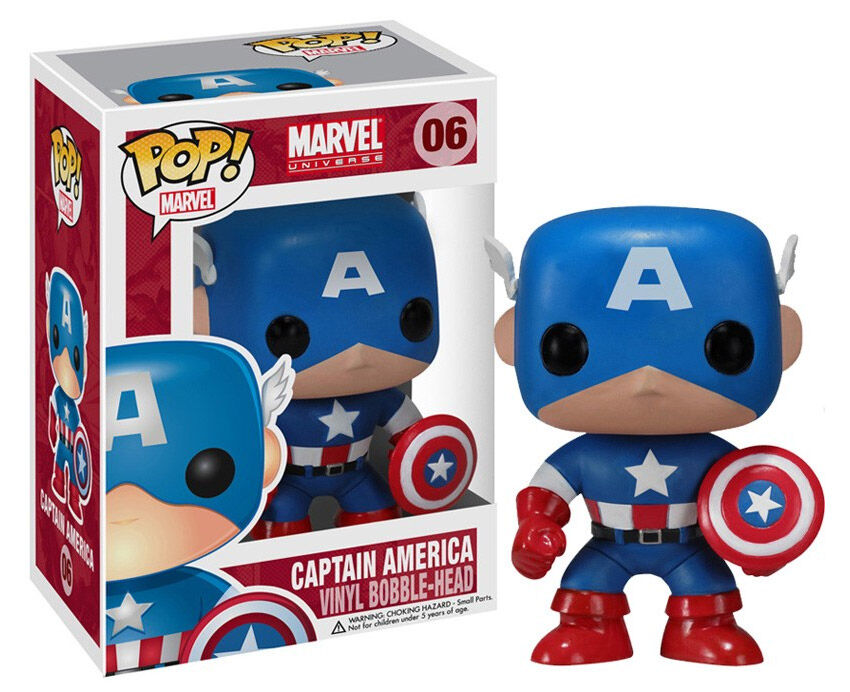 Marvel Comics POP! Vinyl Wackelkopf-Figur Captain America 10 cm
