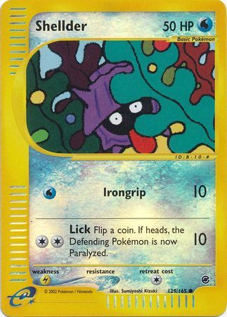 Shellder - 129/165 - Reverse Holo - EN