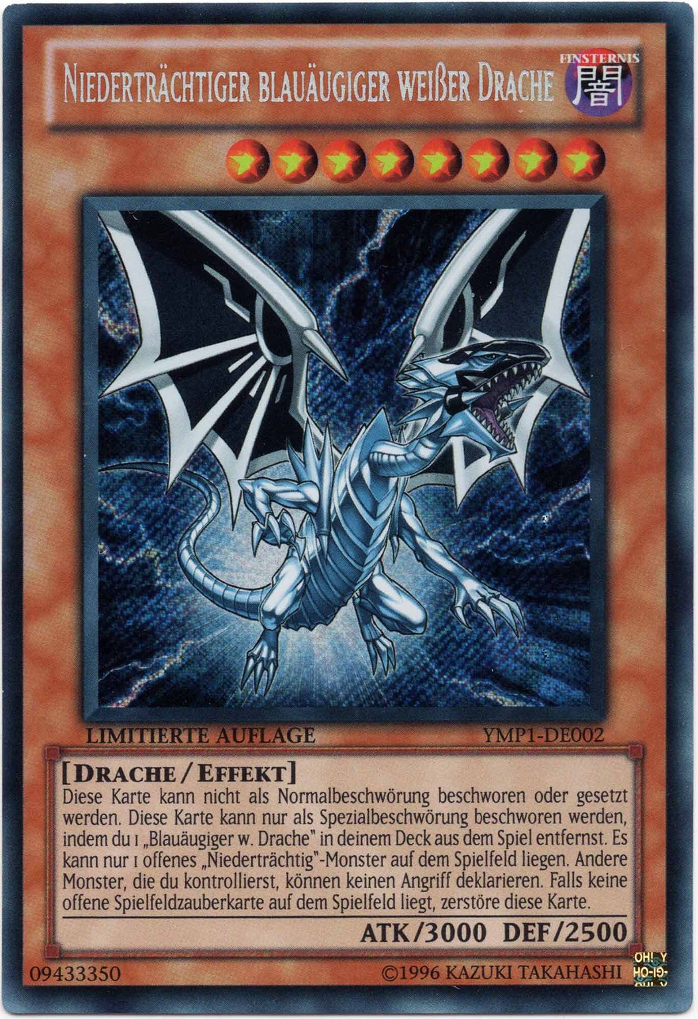 niedertr-chtiger-blau-ugiger-weisser-drache-ymp1-de002-secret-rare-limitierte-auflage-near-mint Niederträchtiger Blauäugiger Weißer Drache - YMP1-DE002 - Secret Rare - Limitierte Auflage (Near Min