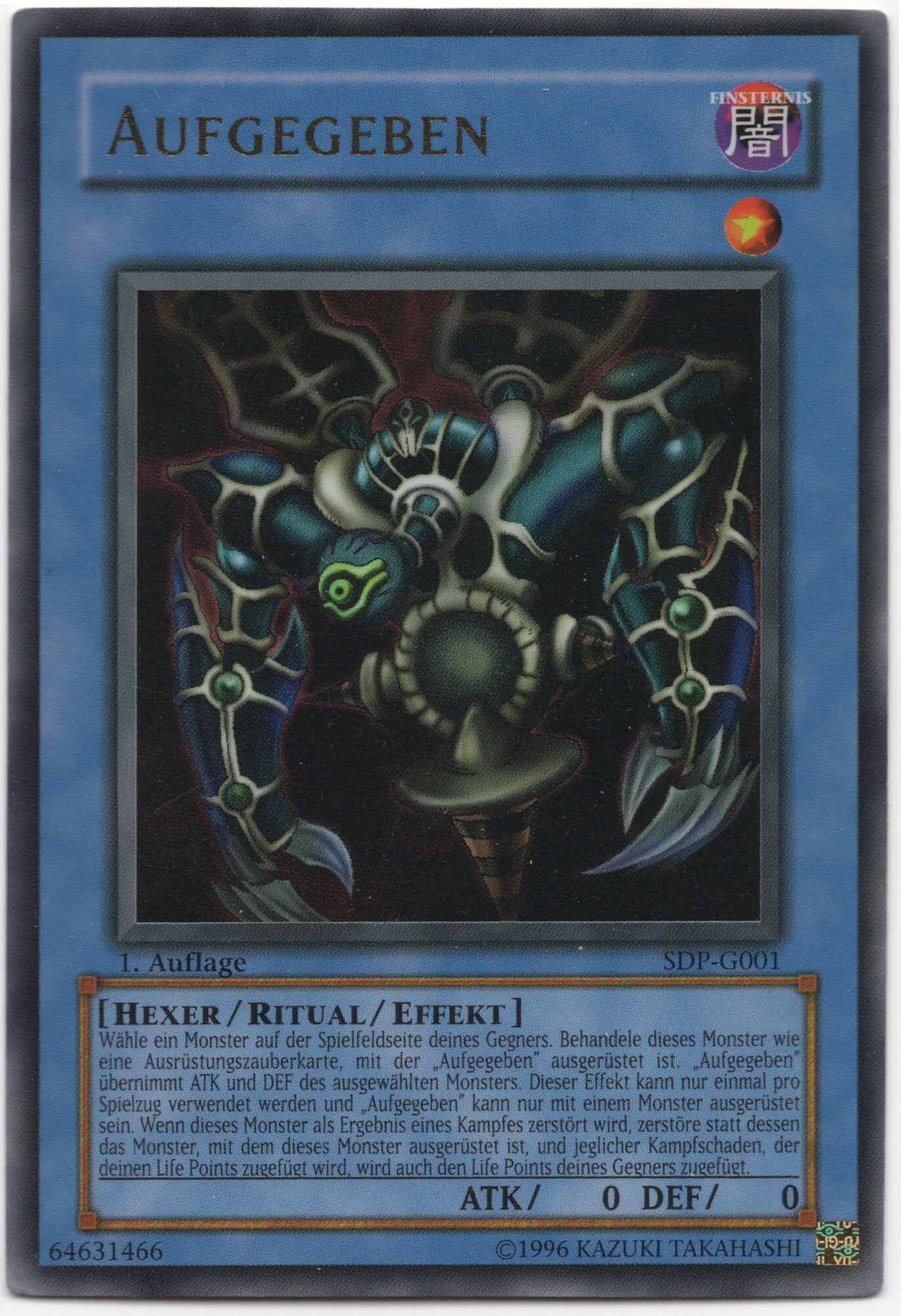 aufgegeben-sdp-g001-super-rare-1-auflage-moderately-played Aufgegeben - SDP-G001 - Super Rare - 1. Auflage (Moderately Played)