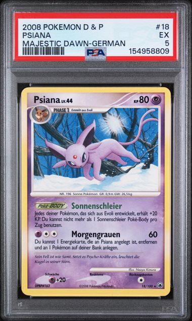 Psiana #18 - Diamond & Pearl Majestic Dawn - PSA 5 EX - Pokemon Psiana #18 - Diamond & Pearl Majestic Dawn - PSA 5 EX - Pokemon