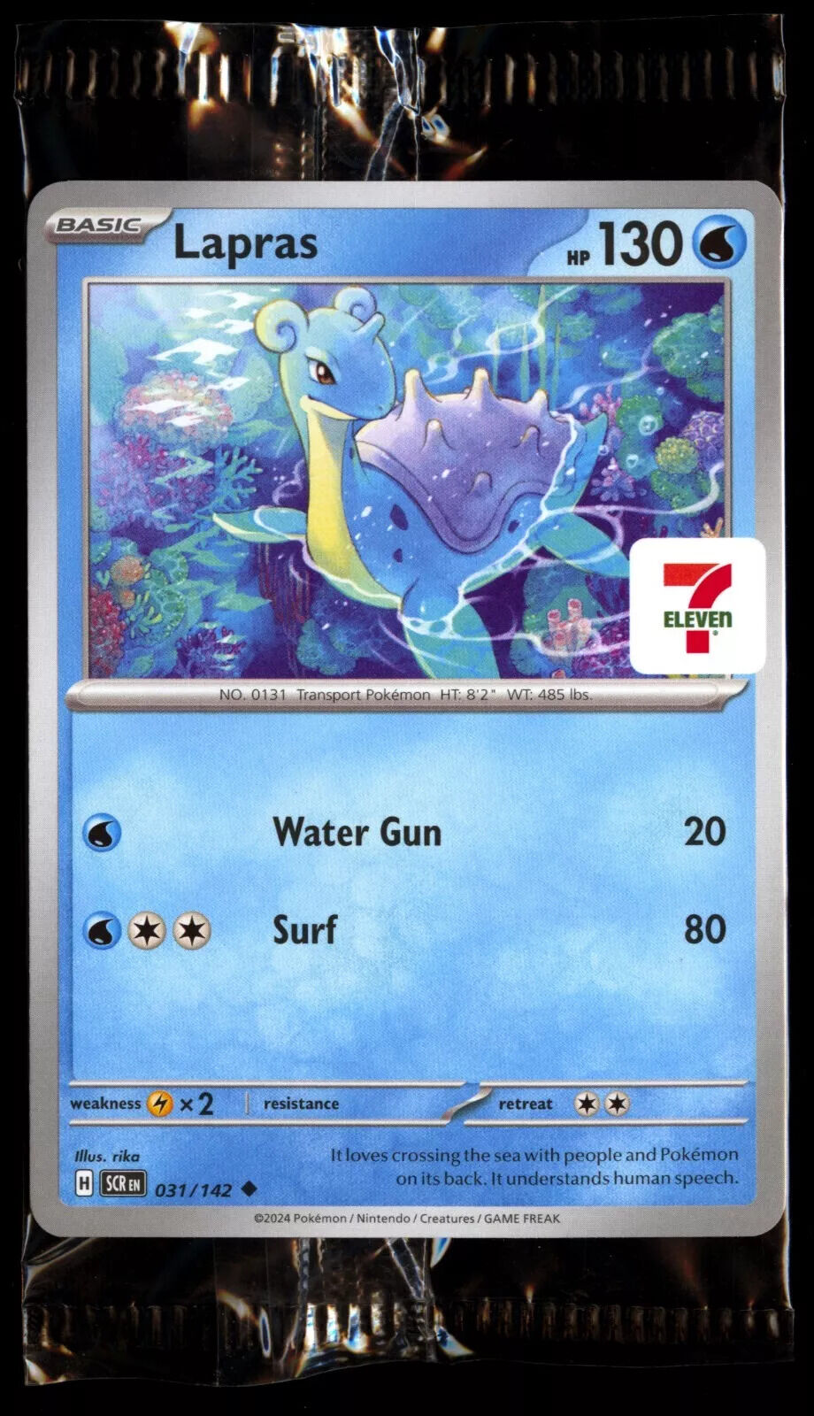 Lapras 7-Eleven Promo - 031/142 - Pokemon TCG - Sealed
