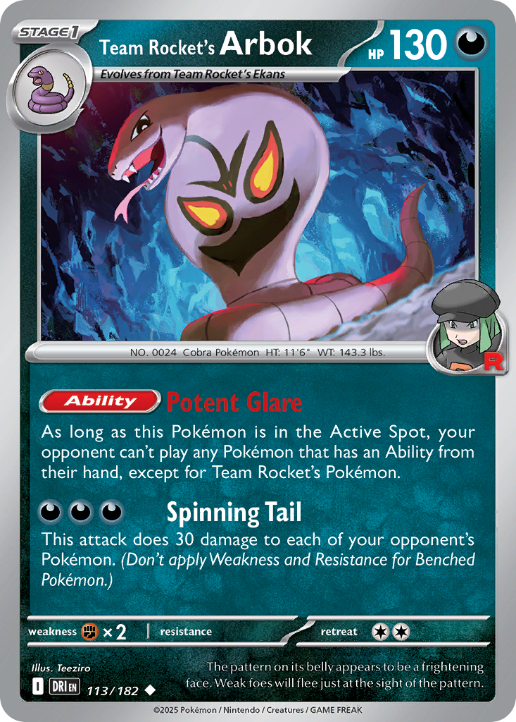 Team Rocket’s Arbok - 113/182 - EN