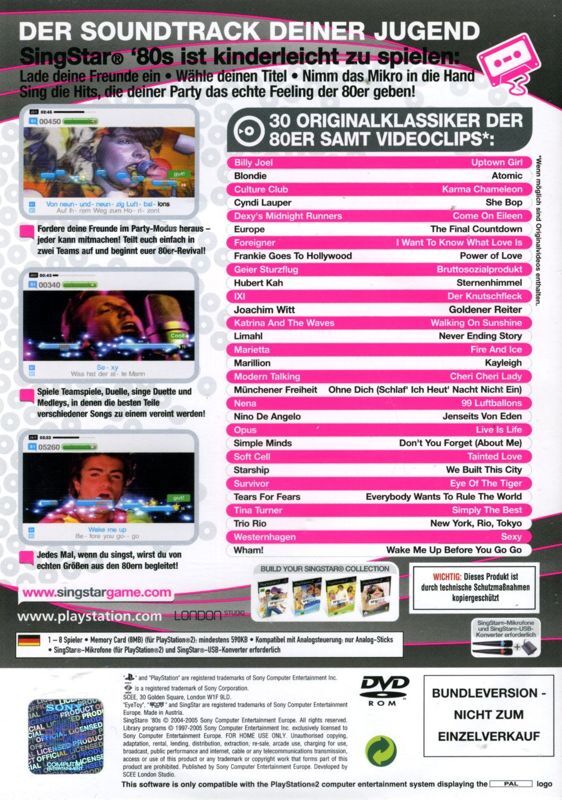 SingStar: '80s - PS2 - DE