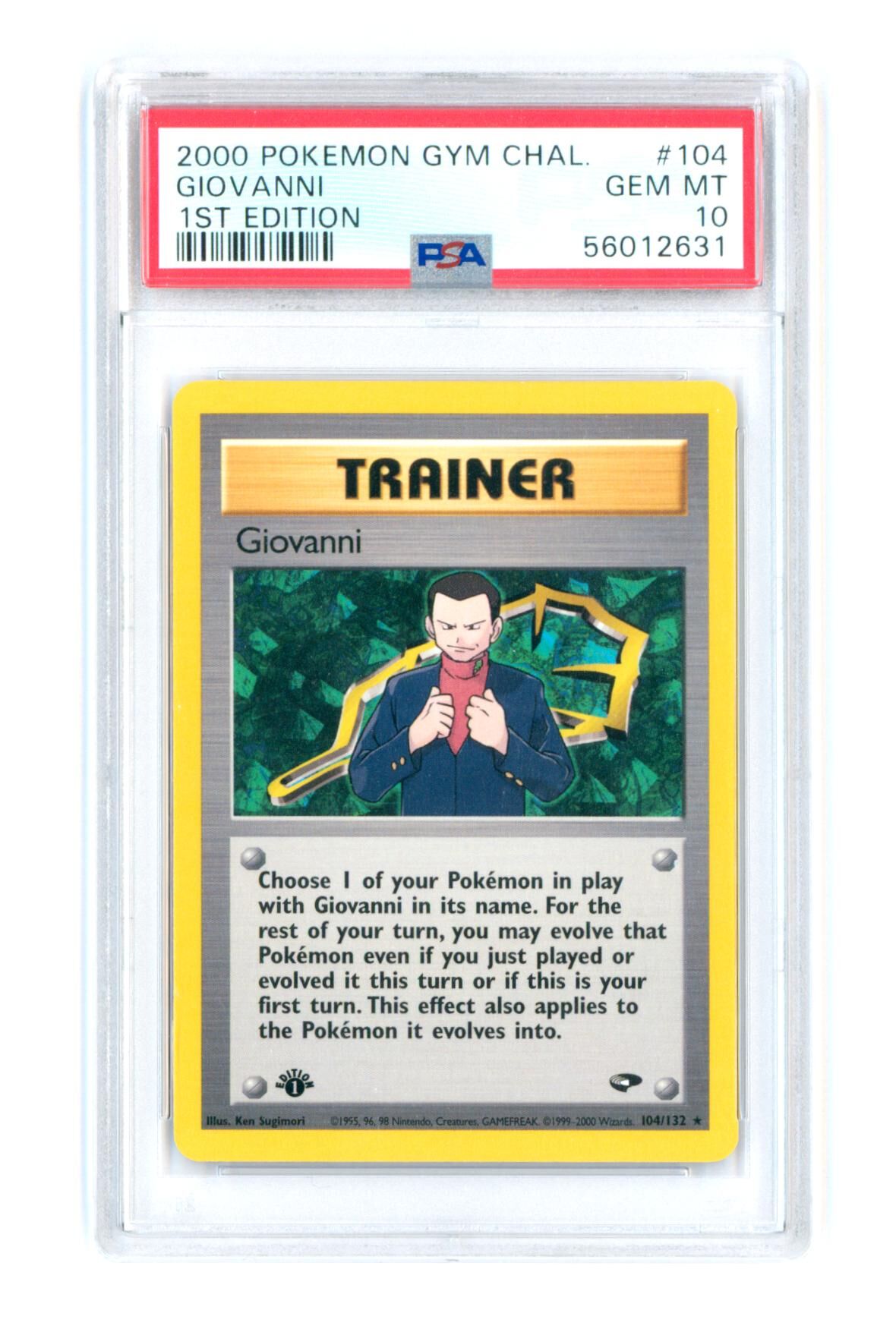 Giovanni 104/132 - Gym Challenge - 1st Edition - PSA 10 GEM MT - Pokémon Giovanni 104/132 - Gym Challenge - 1st Edition - PSA 10 GEM MT - Pokémon