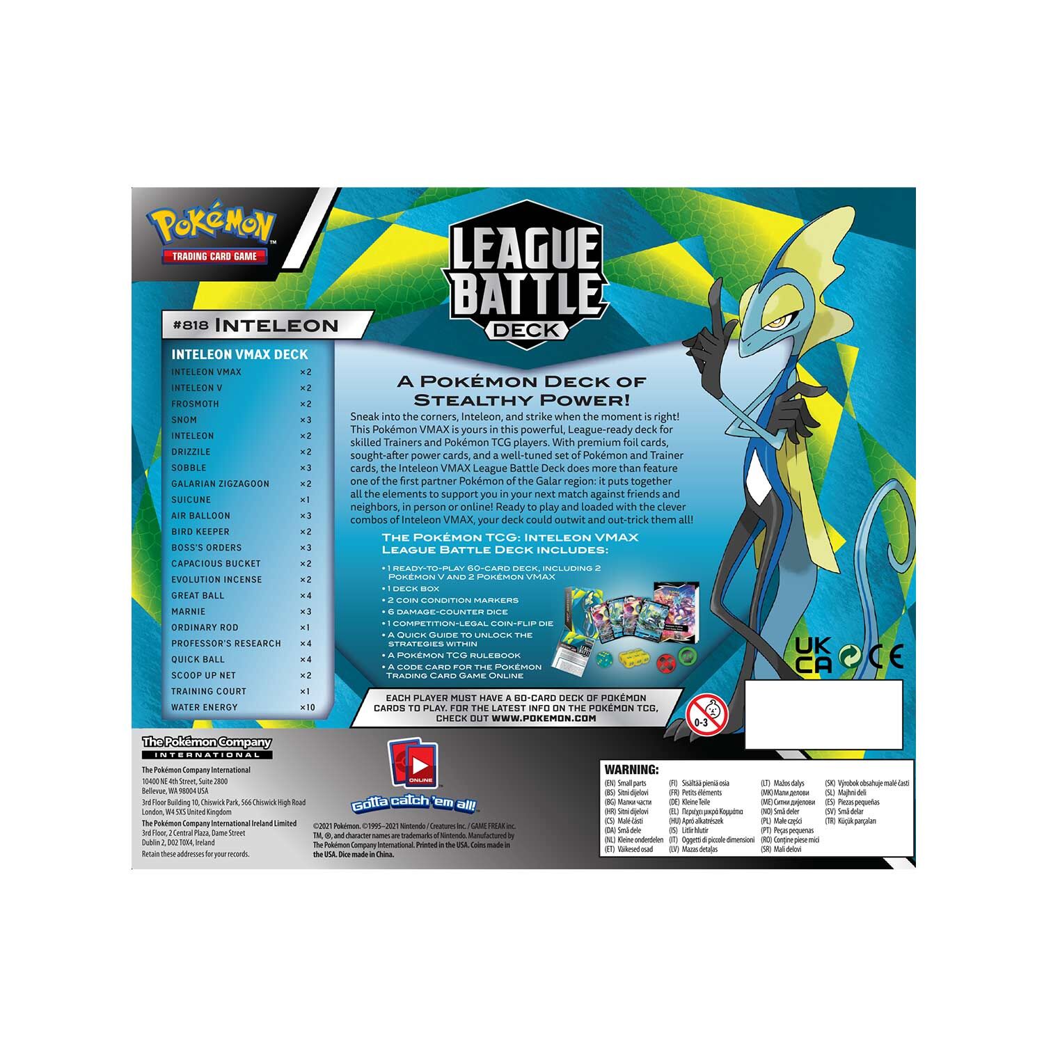 Pokémon League Battle Deck Inteleon VMAX - EN