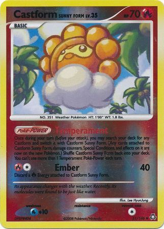 Castform Sunny Form - 51/146 - Reverse Holo - EN