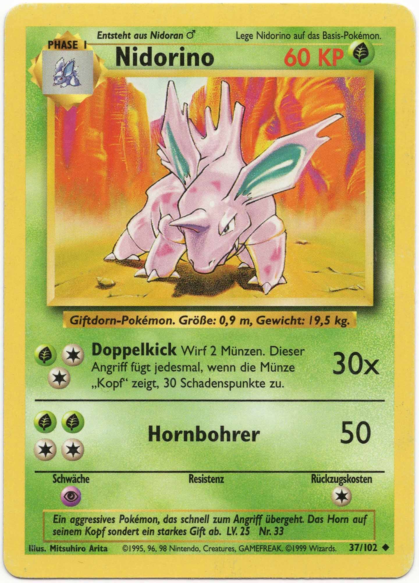 nidorino-37-102-pokemon-tcg-moderately-played Nidorino - 37/102 - Pokémon TCG - Moderately Played