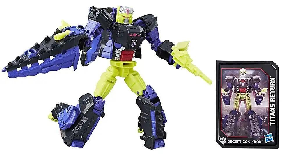 Transformers Generations Titans Return Gatorface & Decepticon Krok Deluxe Action Figure
