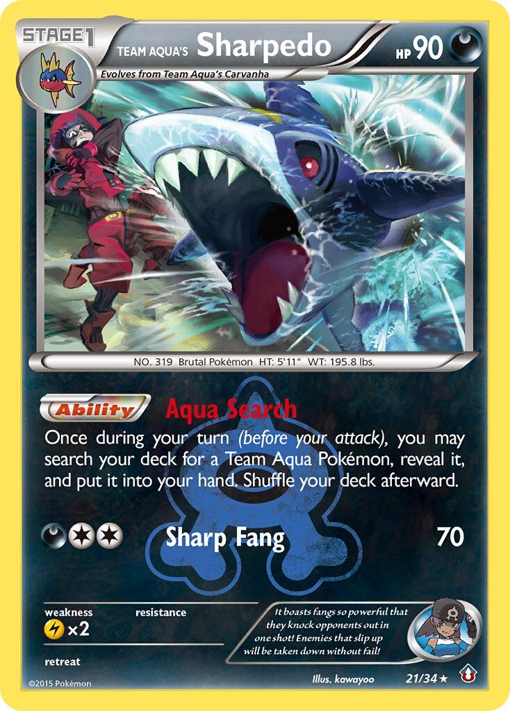 Team Aqua’s Sharpedo - 21/34 - EN Team Aqua’s Sharpedo - 21/34 - EN