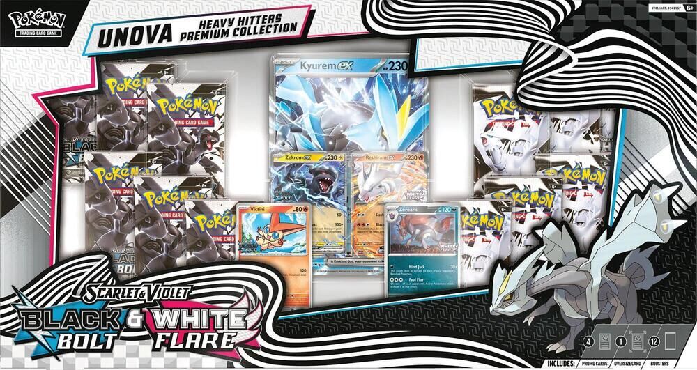 Pokémon TCG: Scarlet & Violet Black Bolt & White Flare - Unova Heavy Hitters Premium Collection Box - EN Pokémon TCG: Scarlet & Violet Black Bolt & White Flare - Unova Heavy Hitters Premium Collection Box - EN
