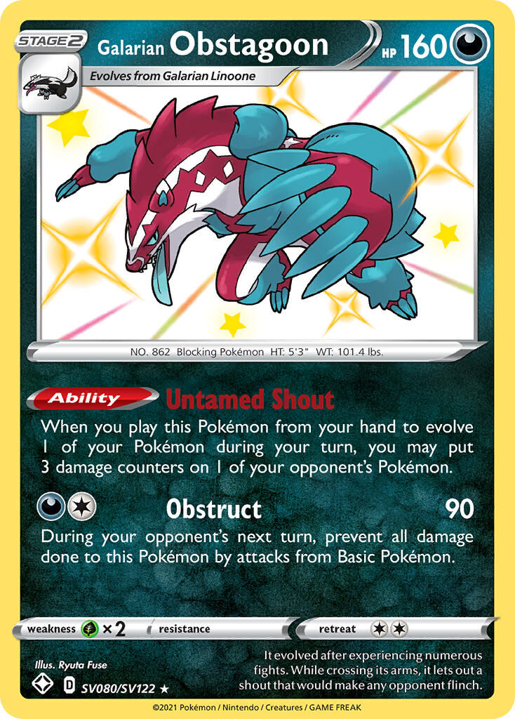 Galarian Obstagoon - SV080/SV122 - EN