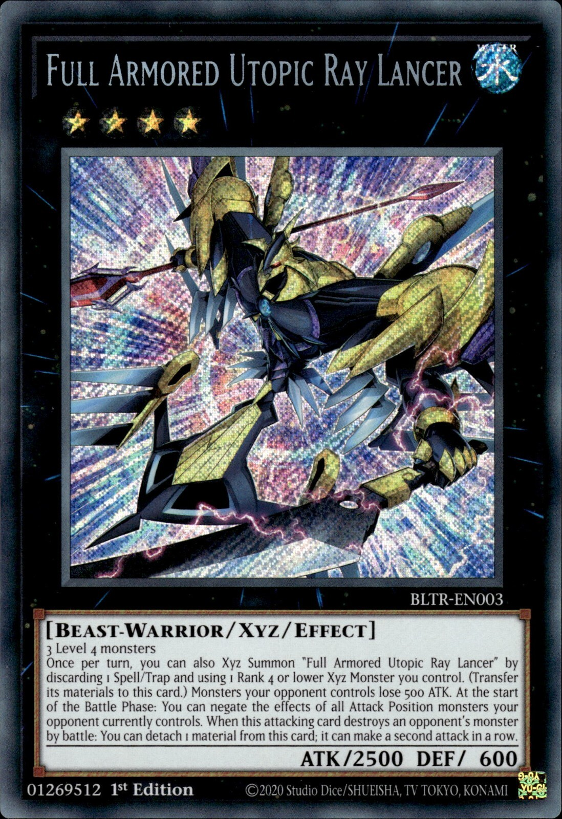 Voll gepanzerter Utopischstrahl-Lanzenträger - BLTR-003 - Secret Rare - 1. Auflage Voll gepanzerter Utopischstrahl-Lanzenträger - BLTR-003 - Secret Rare - 1. Auflage
