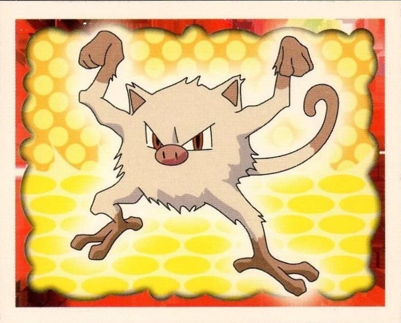 Mankey - 56 - Merlin Sticker Series 1