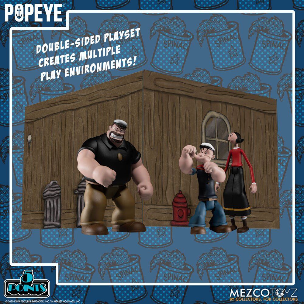Popeye 5 Points Actionfiguren Deluxe Box Set 9 cm
