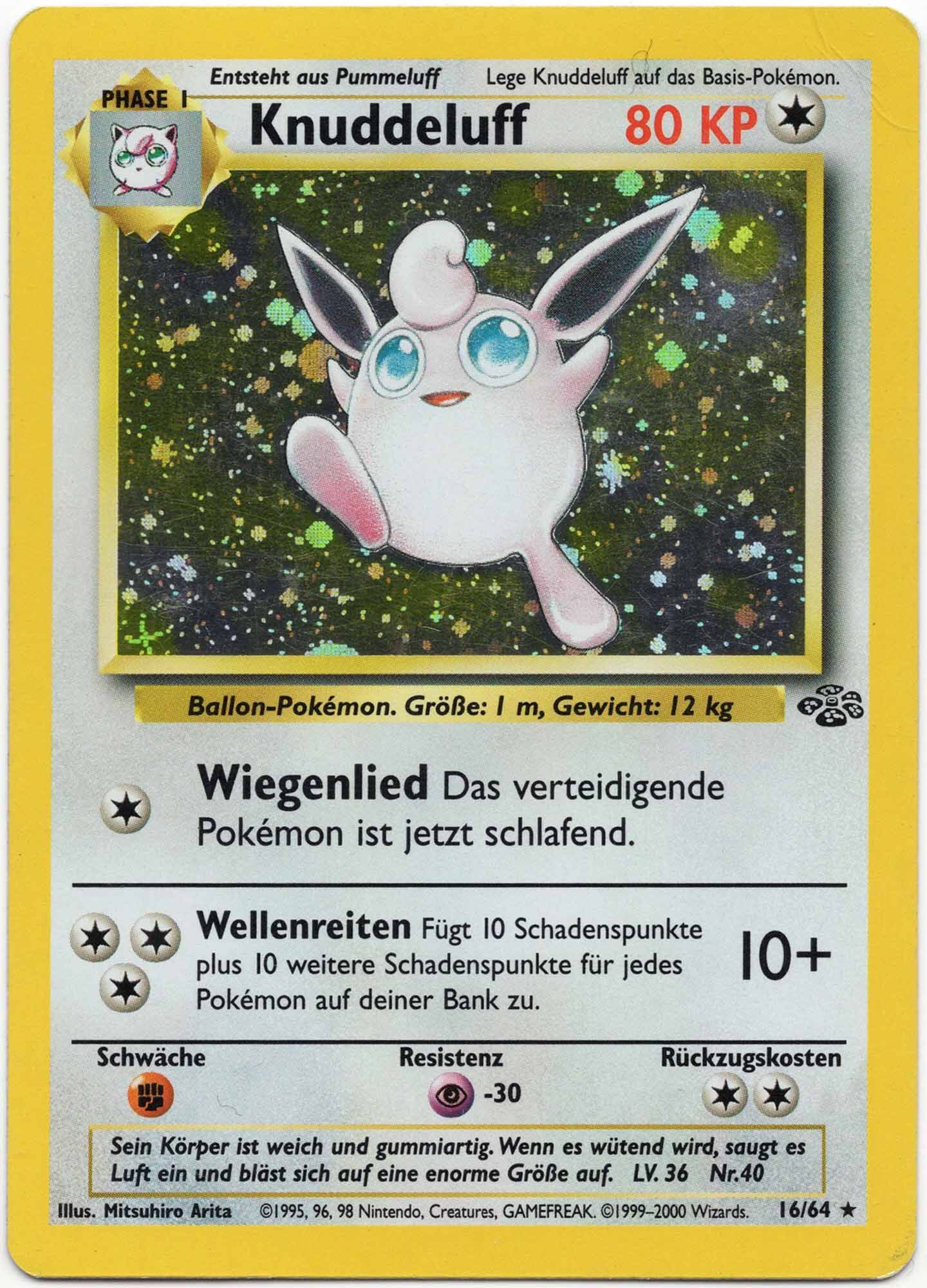 Knuddeluff - 16/64 - Pokémon TCG - Moderately Played