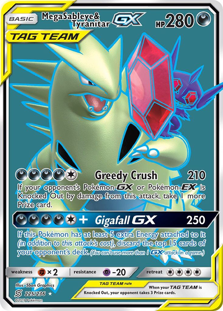 Mega Sableye & Tyranitar-GX - 225/236 - EN