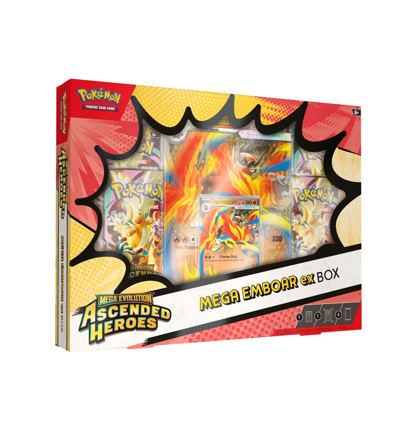 Pokémon TCG: Mega Evolution - Ascended Heroes Mega Emboar ex Box - EN Pokémon TCG: Mega Evolution - Ascended Heroes Mega Emboar ex Box - EN