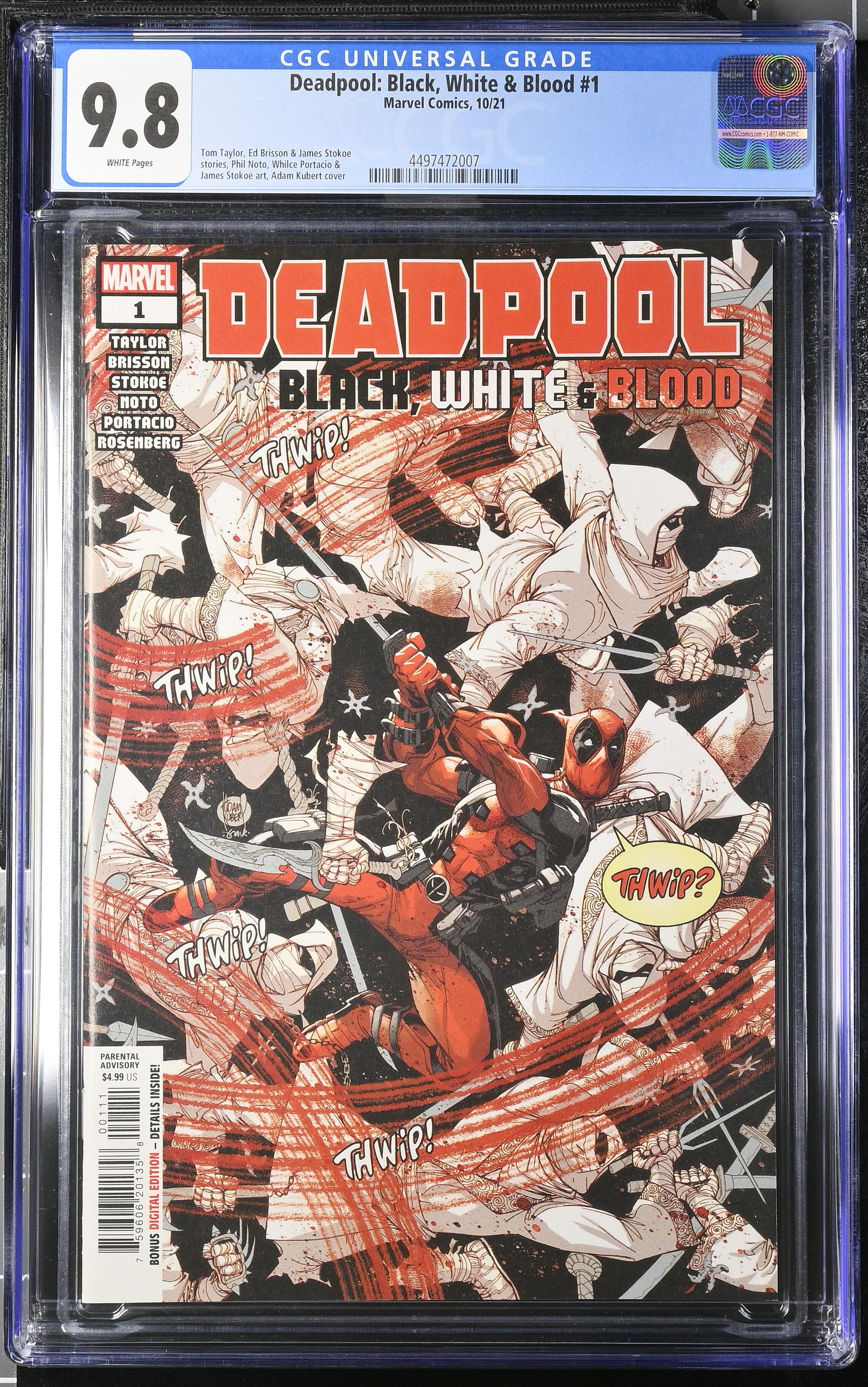Deadpool: Black, White & Blood #1 CGC 9.8 Top Pop!