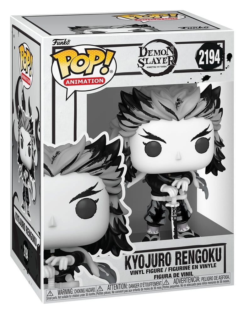 Demon Slayer: Kimetsu no Yaiba POP! #2194 Animation Vinyl Figur Kyojuro Rengoku(Sumi-Ink) 9 cm