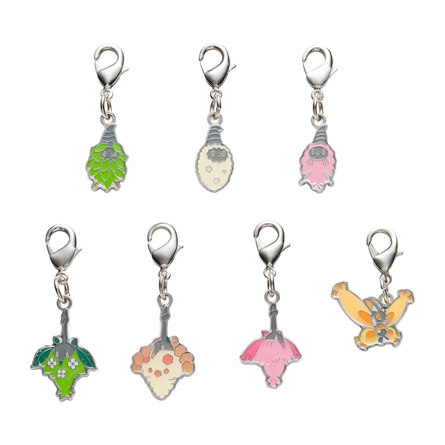 Pokemon Center - Burmy, Wormadam, Mothim Schlüsselanhänger - 7 Stück