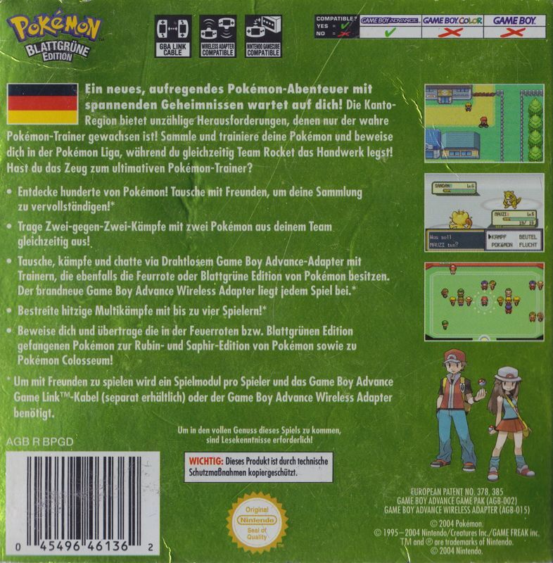 Pokemon Blattgrüne Edition - OVP - DE