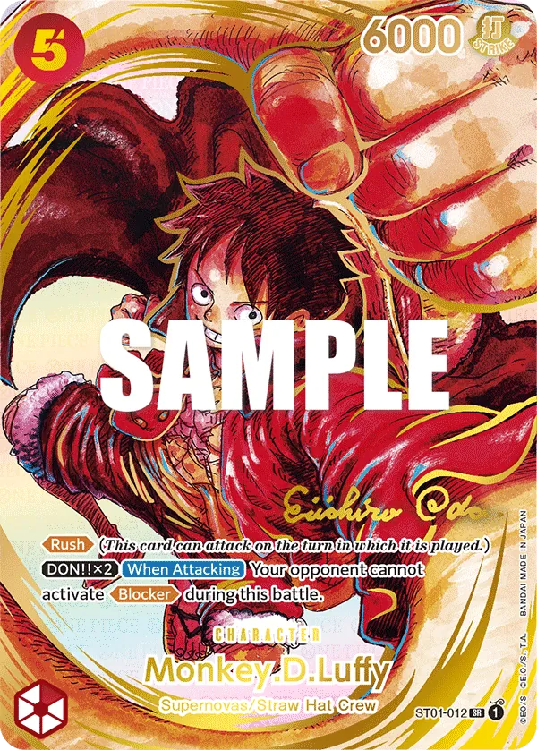 Monkey.D.Luffy - ST01-012 - Special Alt Art Signed Monkey.D.Luffy - ST01-012 - Special Alt Art Signed