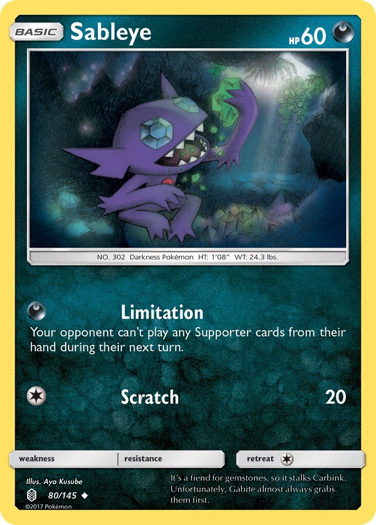 sableye-80-145-pokemon-tcg-lightly-played-en Sableye - 80/145 - Pokémon TCG - Lightly Played - EN