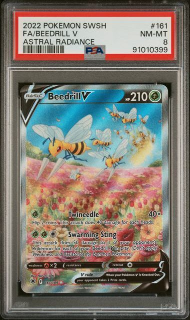 Beedrill V #161 - Sword & Shield Astral Radiance - PSA 8 NM-MT - Pokemon Beedrill V #161 - Sword & Shield Astral Radiance - PSA 8 NM-MT - Pokemon