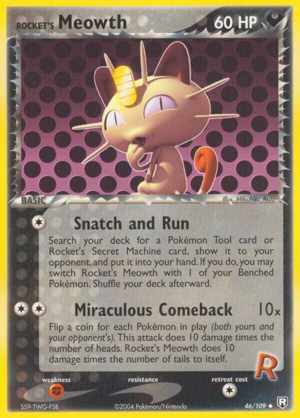 Rocket’s Meowth - 46/109 - Reverse Holo - EN Rocket’s Meowth - 46/109 - Reverse Holo - EN