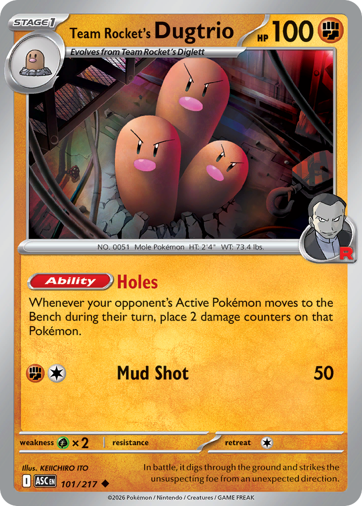 Team Rocket’s Dugtrio - 101/217 - EN