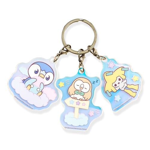 Acrylic Keychain Set Piplup & Rowlet & Jirachi Pokémon Poképeace Acrylic Keychain Set Piplup & Rowlet & Jirachi Pokémon Poképeace