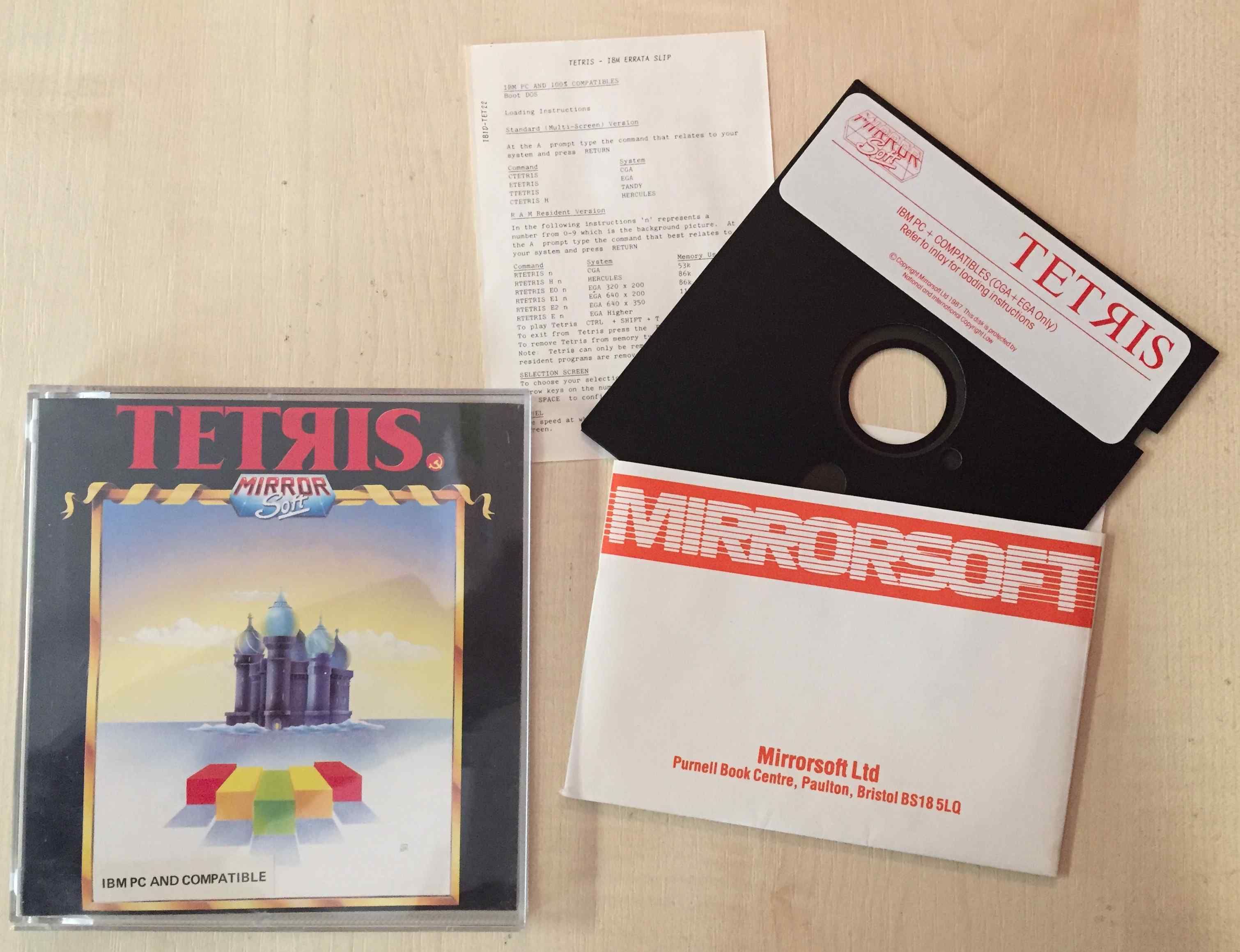 TETRIS Original PC Game 1987