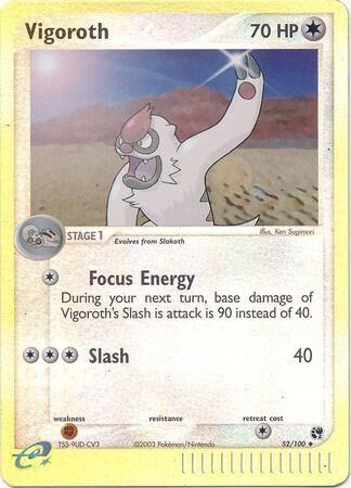 Vigoroth - 52/100 - Reverse Holo - EN Vigoroth - 52/100 - Reverse Holo - EN