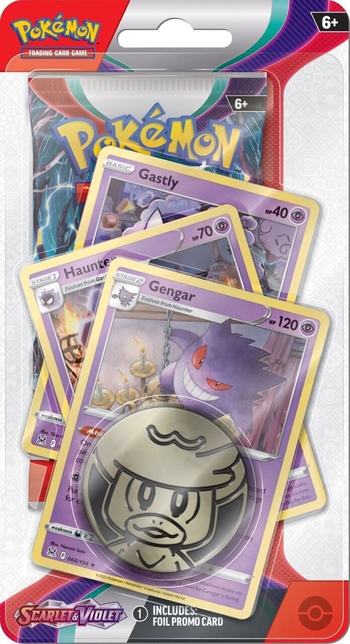gengar-8 Pokémon TCG: Scarlet & Violet Premium Checklane Blister Gengar - EN