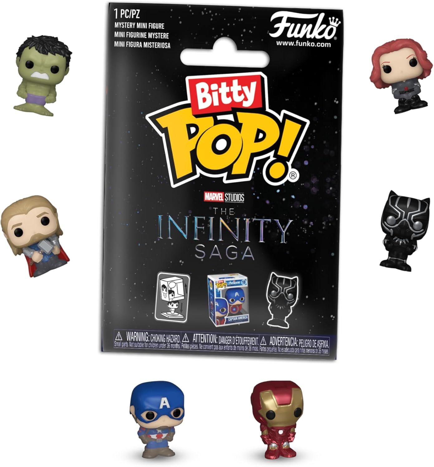 Marvel Mystery Bitty POP! Vinyl Figur - The Infinity Saga - 1 Mystery Pack Random - 2 cm