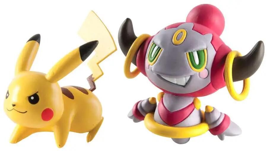 Pokemon Action Pose Pikachu & Hoopa Confined 2-Inch Mini Figure 2-Pack