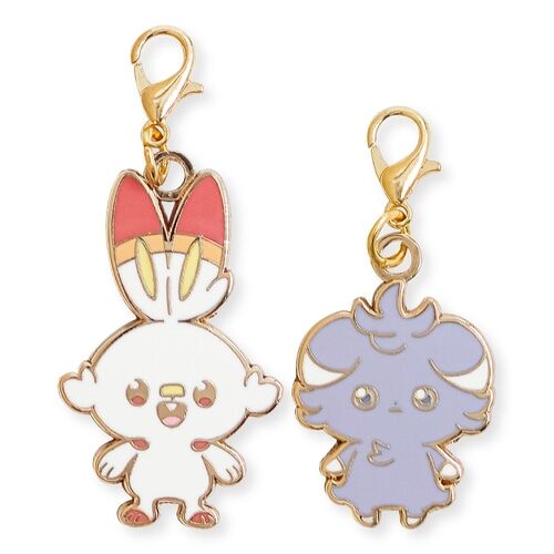 Pokemon Center - Pokepeace Scorbunny, Espurr Schlüsselanhänger - 2 Stück Pokemon Center - Pokepeace Scorbunny, Espurr Schlüsselanhänger - 2 Stück