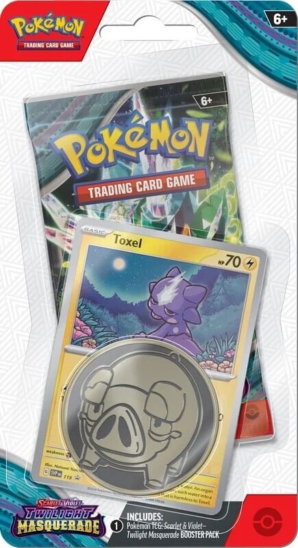Pokémon TCG: Scarlet & Violet Twilight Masquerade Toxel Checklane Blister - EN Pokémon TCG: Scarlet & Violet Twilight Masquerade Toxel Checklane Blister - EN