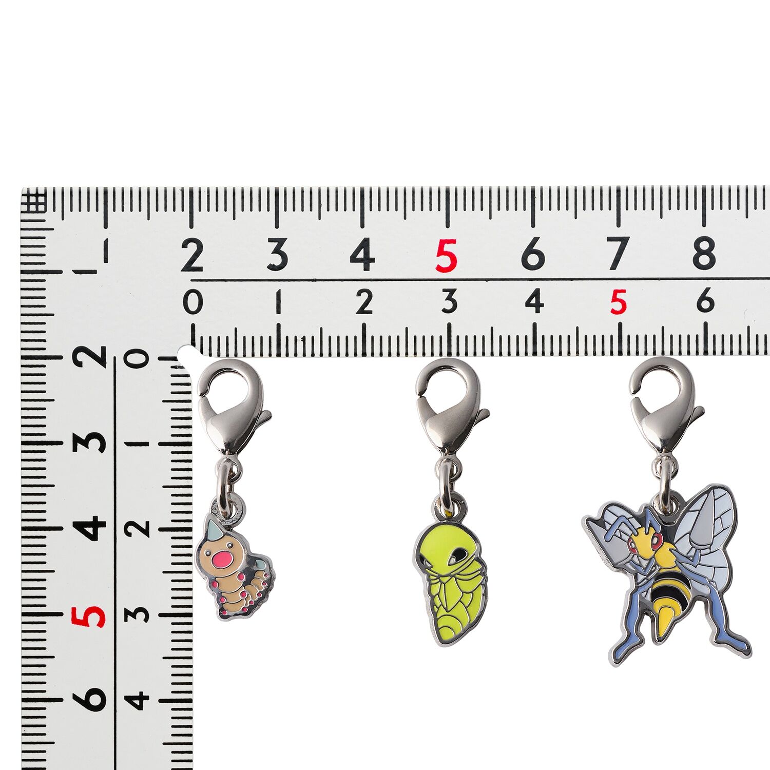Pokemon Center - Weedle, Kakuna, Beedrill Schlüsselanhänger - 3 Stück
