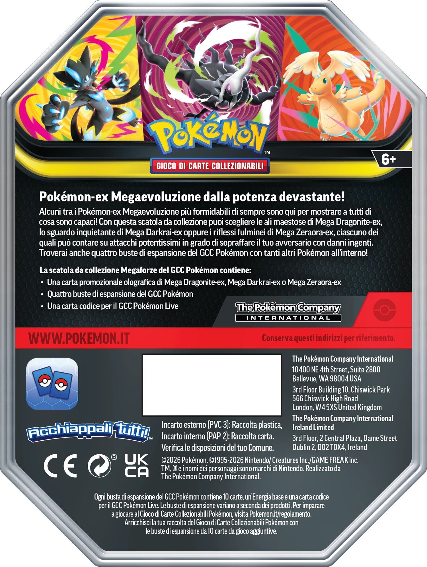 Pokémon TCG: Megaforze ex Mega Dragonite EX Tin - IT