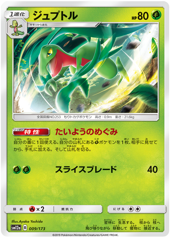 Grovyle - sm12a 009/173 - JP Grovyle - sm12a 009/173 - JP