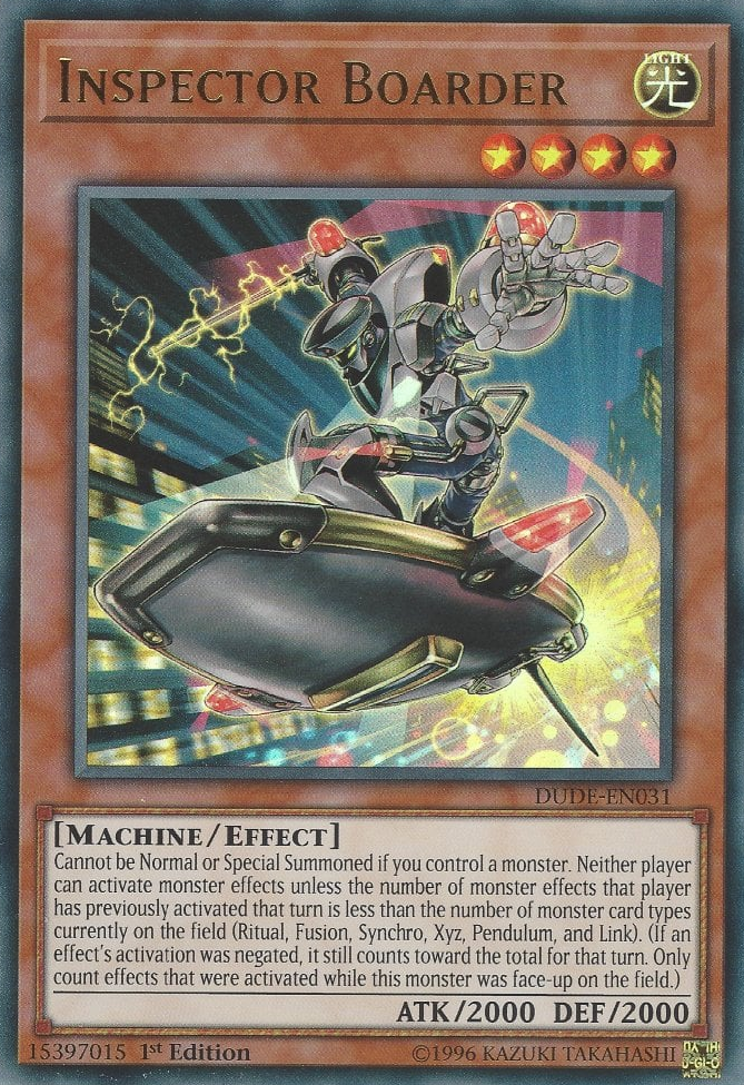 Inspektor Boarder - DUDE-031 - Ultra Rare - 1. Auflage Inspektor Boarder - DUDE-031 - Ultra Rare - 1. Auflage