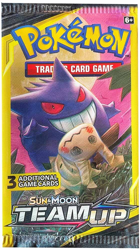 Pokémon Sun & Moon Team UP 3-Cards/ 1 Random Booster Pack - EN