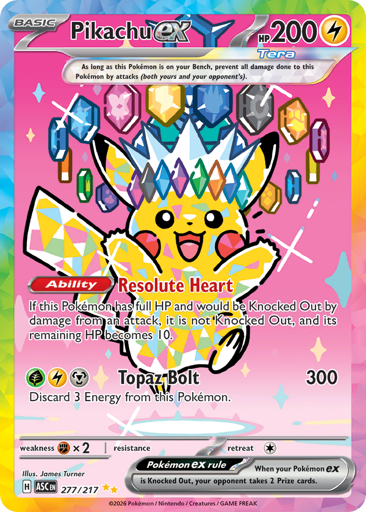 Pikachu ex - 277/217 - EN Pikachu ex - 277/217 - EN