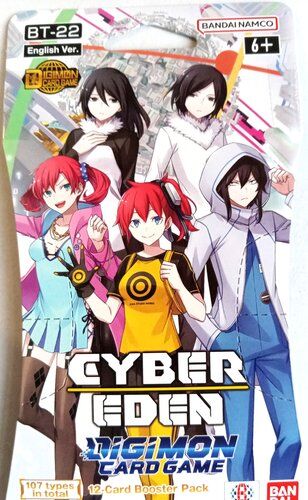Cyber Eden (BT22) Sleeved Booster Pack - Digimon Card Game - EN Cyber Eden (BT22) Sleeved Booster Pack - Digimon Card Game - EN