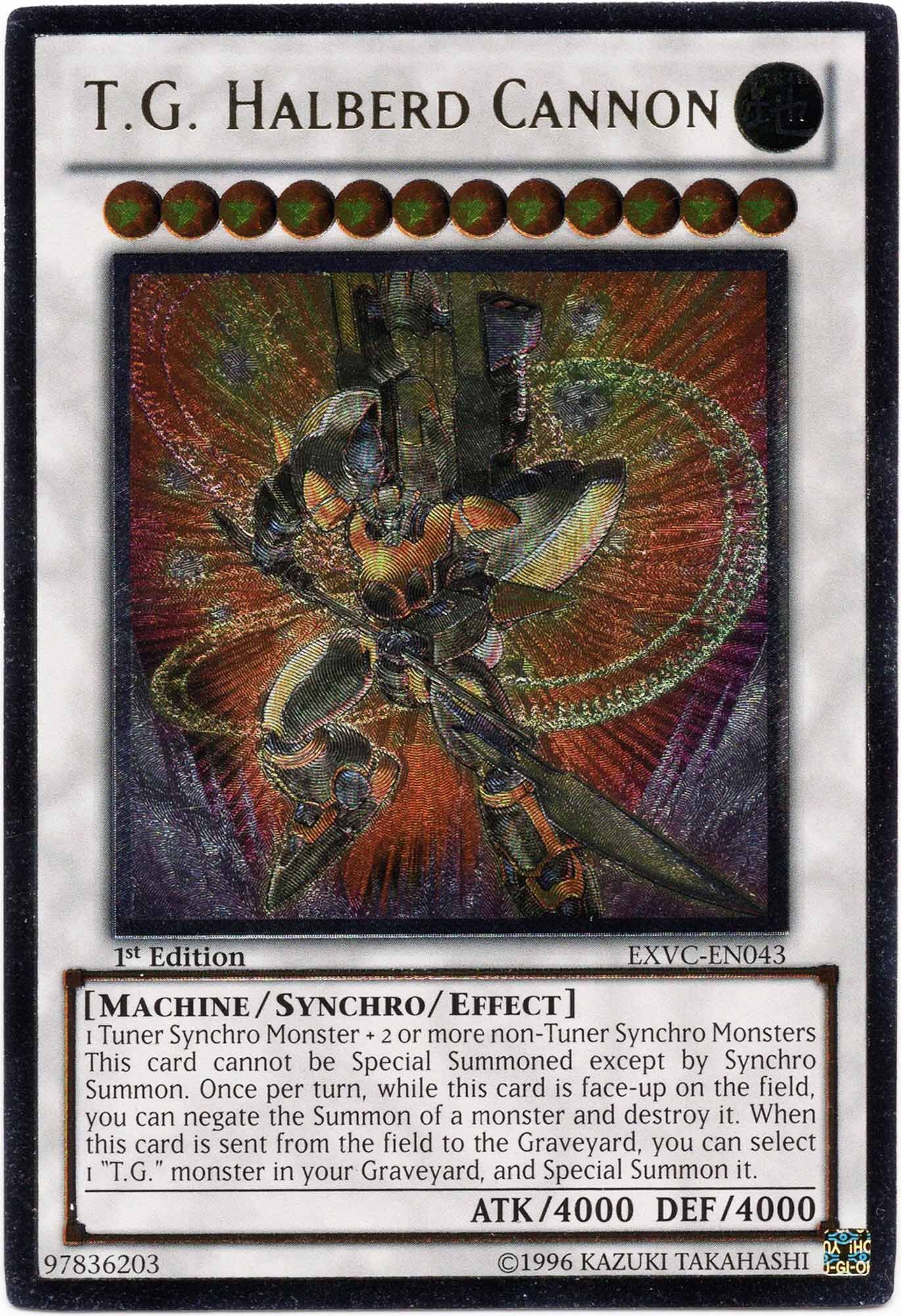 t-g-halberd-cannon-exvc-en043-ultimate-rare-1st-edition-moderately-played T.G. Halberd Cannon - EXVC-EN043 - Ultimate Rare - 1st Edition (Moderately Played)