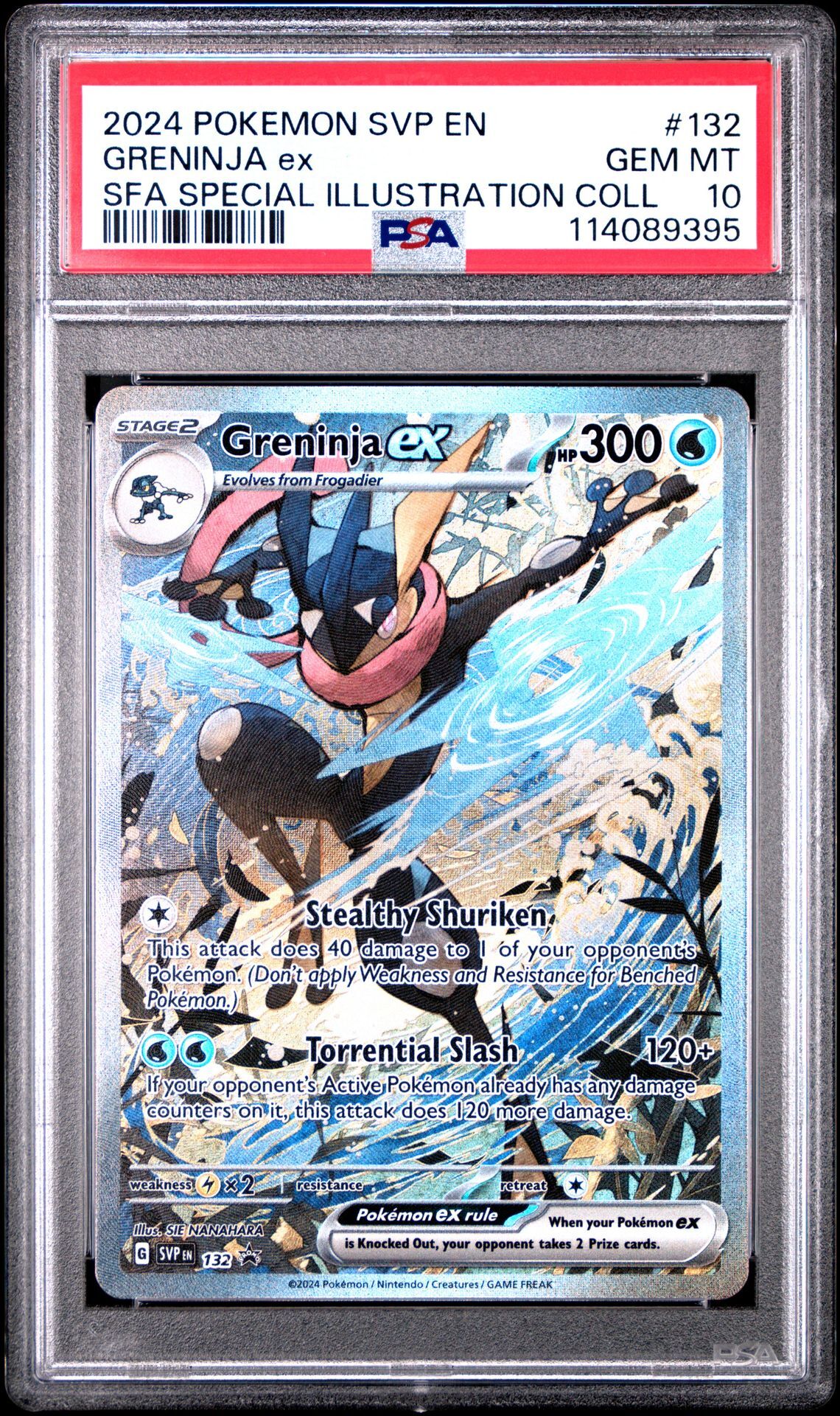 2024 POKEMON SVP EN-SV BLACK STAR PROMO 132 GRENINJA EX SHROUDED FABLE SPECIAL ILLUSTRATION COLLECTION - PSA 10 GEM-MT - Pokémon