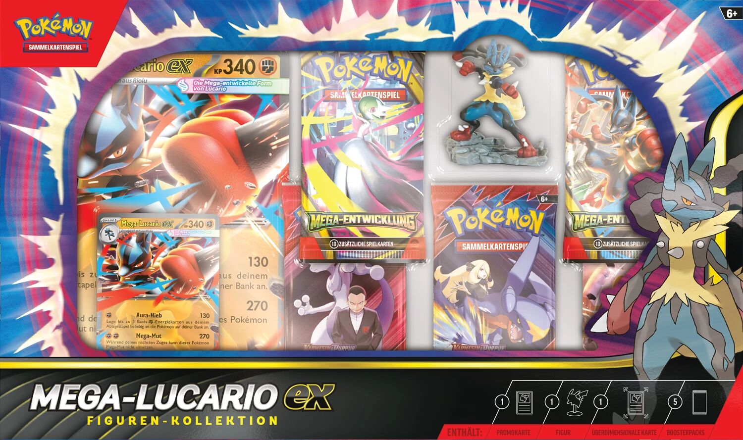 Pokémon TCG: Mega-Lucario ex Figuren Kollektion - DE