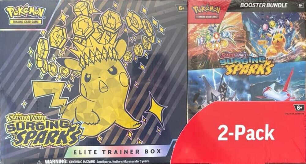 Costco 2-Pack - Elite Trainerbox and Booster Bundle Surging Sparks - Pokémon TCG - EN Costco 2-Pack - Elite Trainerbox and Booster Bundle Surging Sparks - Pokémon TCG - EN